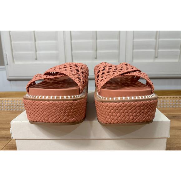 Ulla Johnson Gili Woven Leather Flatform Sandals Sundew Size 9/9.5 US 40 EU NIB - Picture 7 of 16